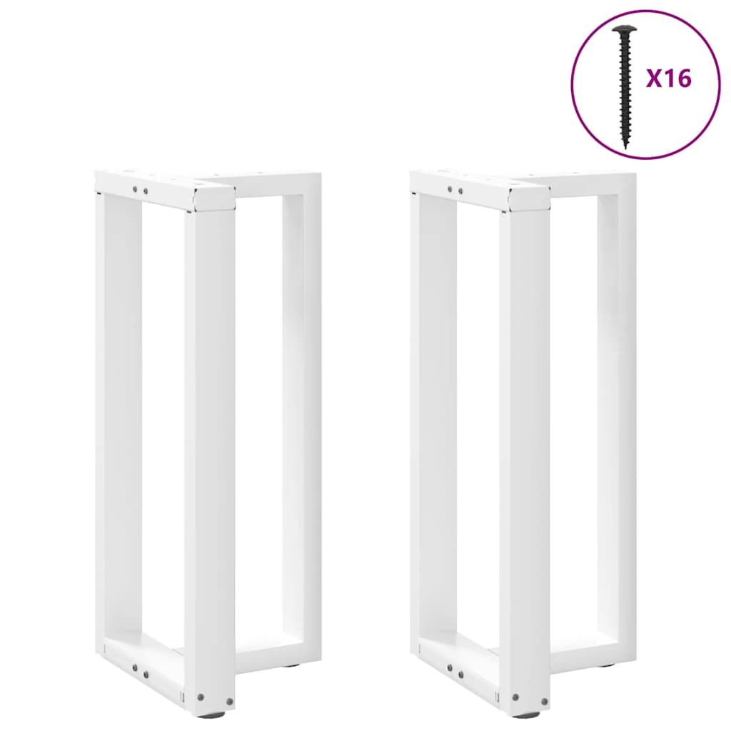 Bartafelpoten 2 st T-vormig 40x35x(90-91) cm staal wit is nu te koop bij PeponiXL, paradijselijk wonen!