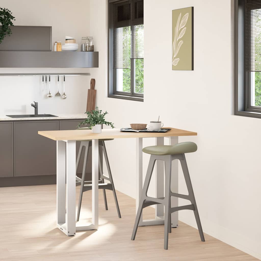 Bartafelpoten 2 st T-vormig 40x35x(90-91) cm staal wit is nu te koop bij PeponiXL, paradijselijk wonen!