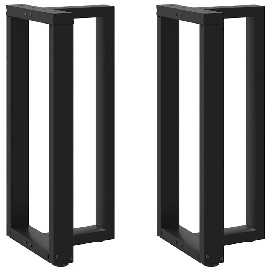 Bartafelpoten 2 st T-vormig 50x35x(90-91) cm staal zwart is nu te koop bij PeponiXL, paradijselijk wonen!