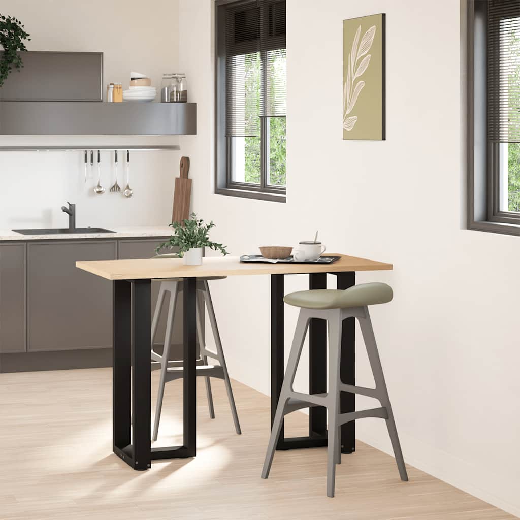 Bartafelpoten 2 st T-vormig 50x35x(90-91) cm staal zwart is nu te koop bij PeponiXL, paradijselijk wonen!