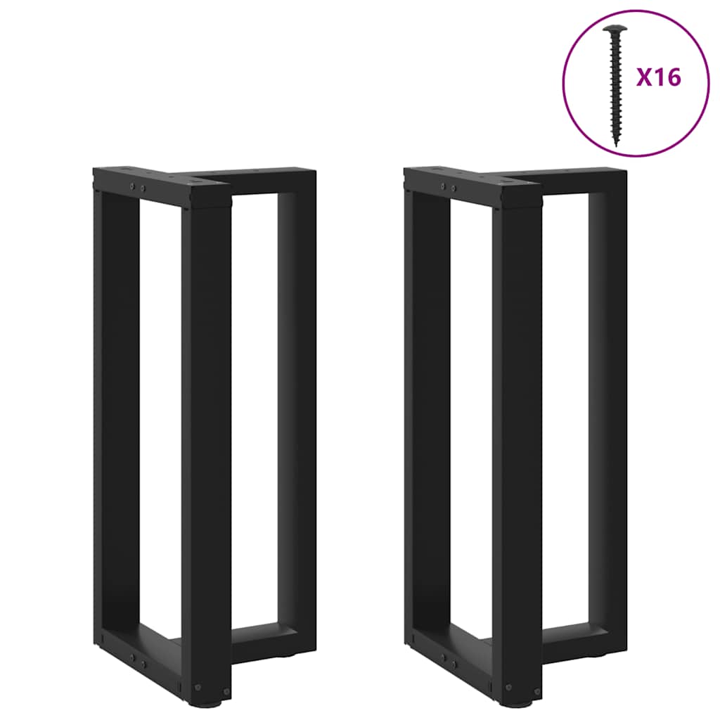 Bartafelpoten 2 st T-vormig 50x35x(90-91) cm staal zwart is nu te koop bij PeponiXL, paradijselijk wonen!