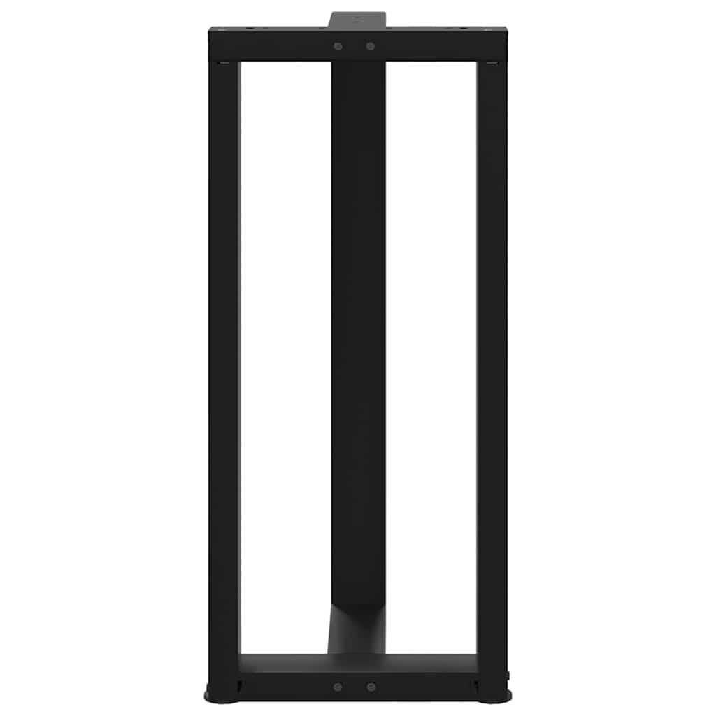 Bartafelpoten 2 st T-vormig 50x35x(90-91) cm staal zwart is nu te koop bij PeponiXL, paradijselijk wonen!