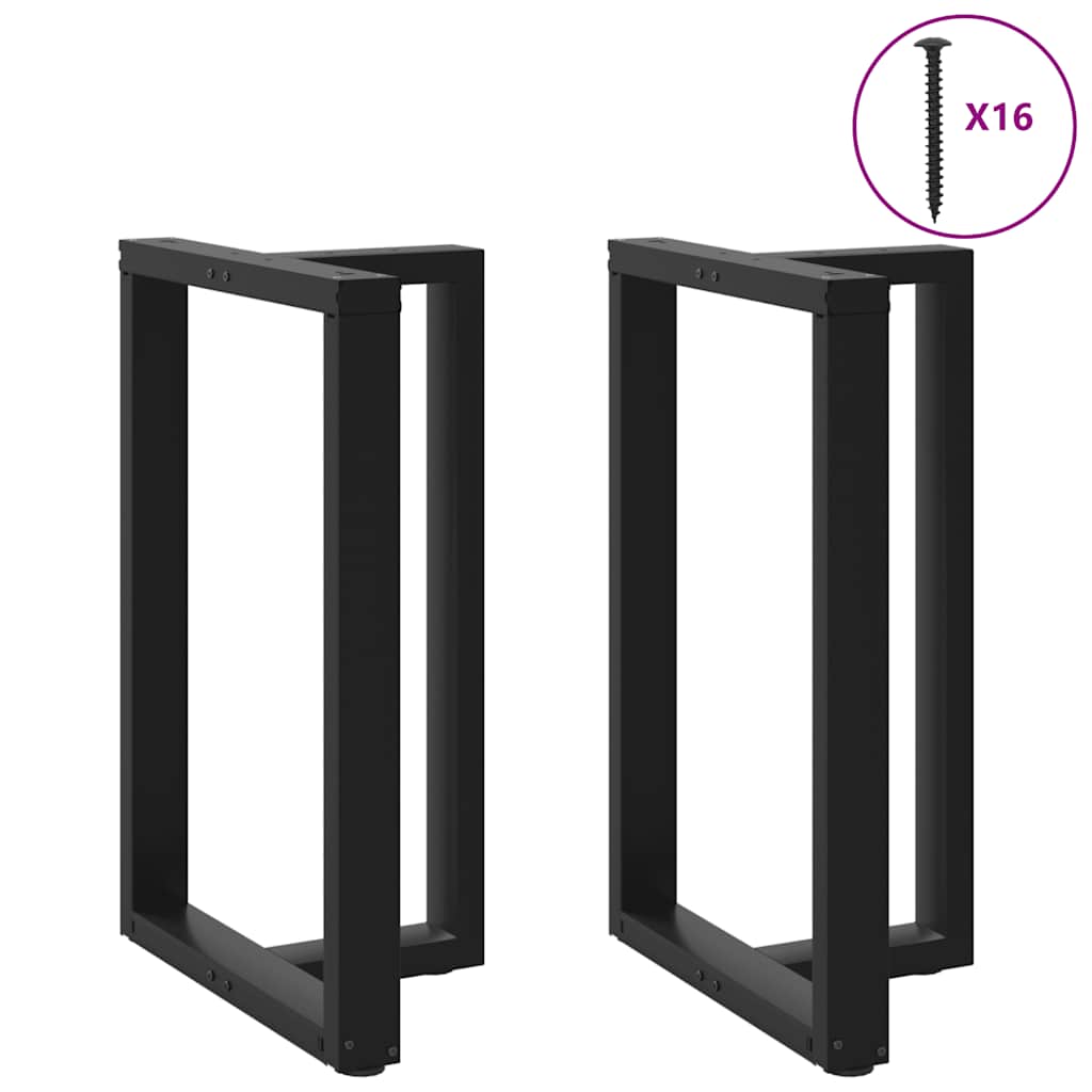 Bartafelpoten 2 st T-vormig 60x35x(90-91) cm staal zwart is nu te koop bij PeponiXL, paradijselijk wonen!