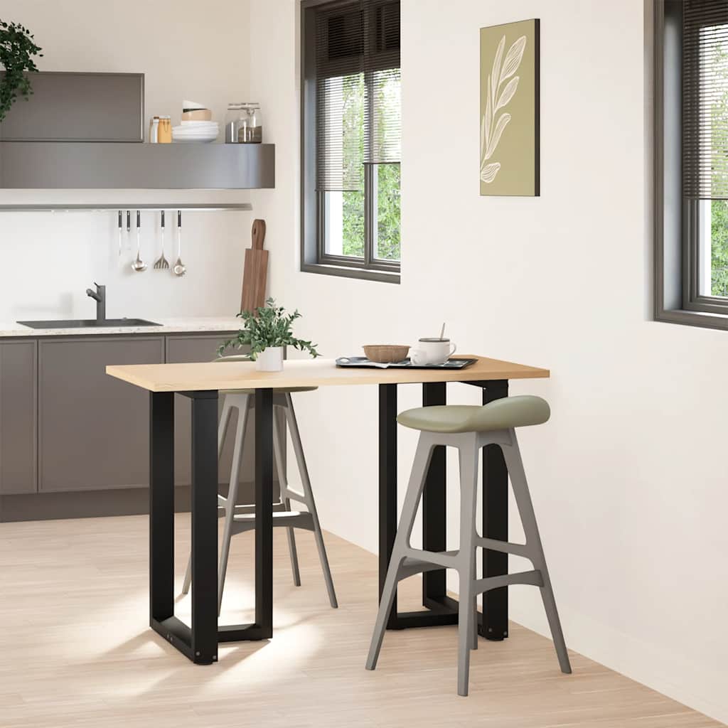 Bartafelpoten 2 st T-vormig 60x35x(90-91) cm staal zwart is nu te koop bij PeponiXL, paradijselijk wonen!
