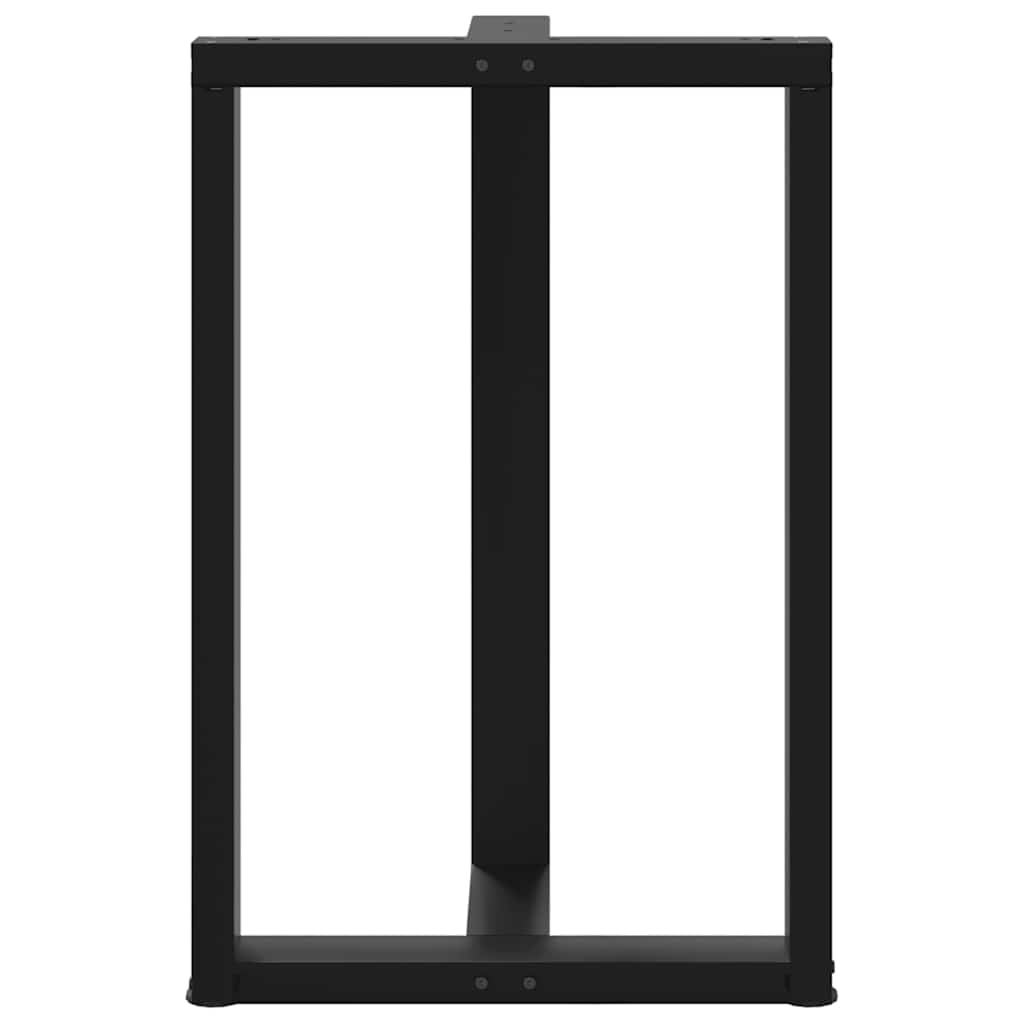 Bartafelpoten 2 st T-vormig 60x35x(90-91) cm staal zwart is nu te koop bij PeponiXL, paradijselijk wonen!