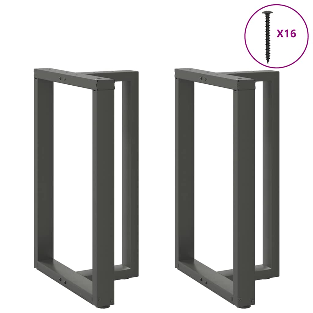 Bartafelpoten 2 st T-vormig 60x35x(90-91) cm staal antraciet is nu te koop bij PeponiXL, paradijselijk wonen!