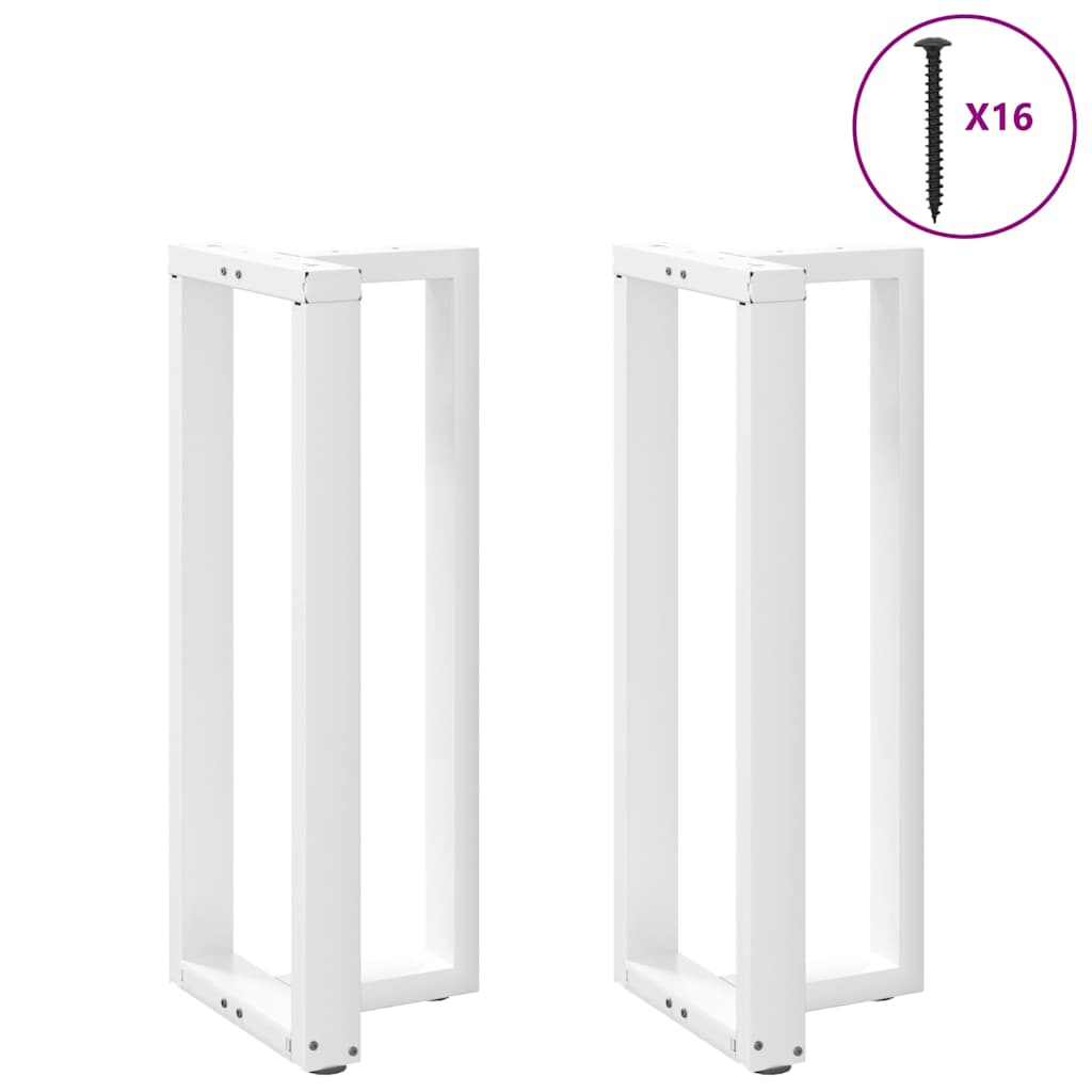 Bartafelpoten 2 st T-vormig 40x35x(100-101) cm staal wit is nu te koop bij PeponiXL, paradijselijk wonen!