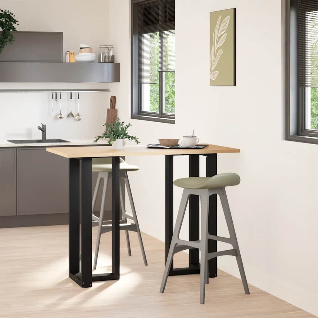 Bartafelpoten 2 st T-vormig 50x35x(100-101) cm staal zwart is nu te koop bij PeponiXL, paradijselijk wonen!