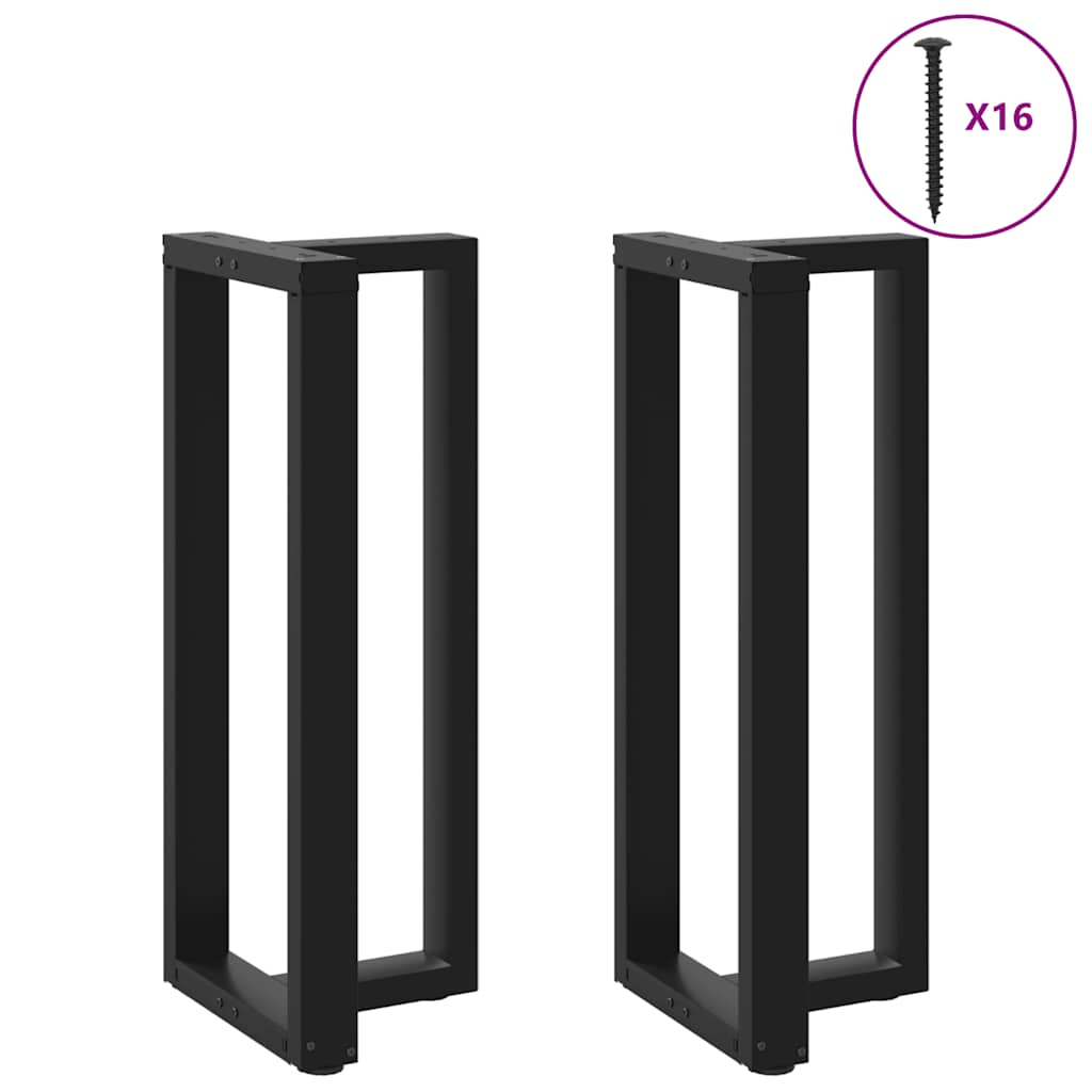 Bartafelpoten 2 st T-vormig 50x35x(100-101) cm staal zwart is nu te koop bij PeponiXL, paradijselijk wonen!