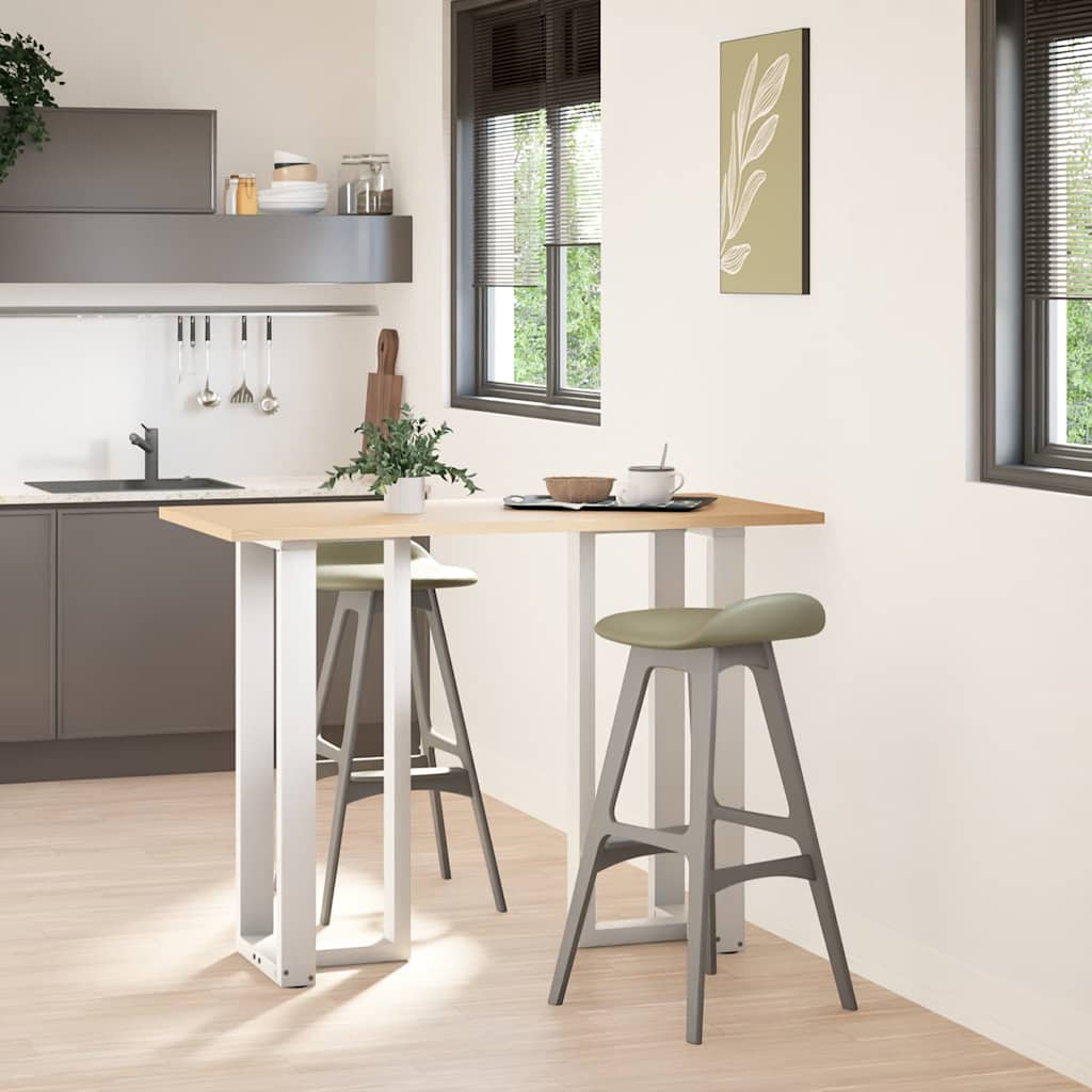Bartafelpoten 2 st T-vormig 50x35x(100-101) cm staal wit is nu te koop bij PeponiXL, paradijselijk wonen!