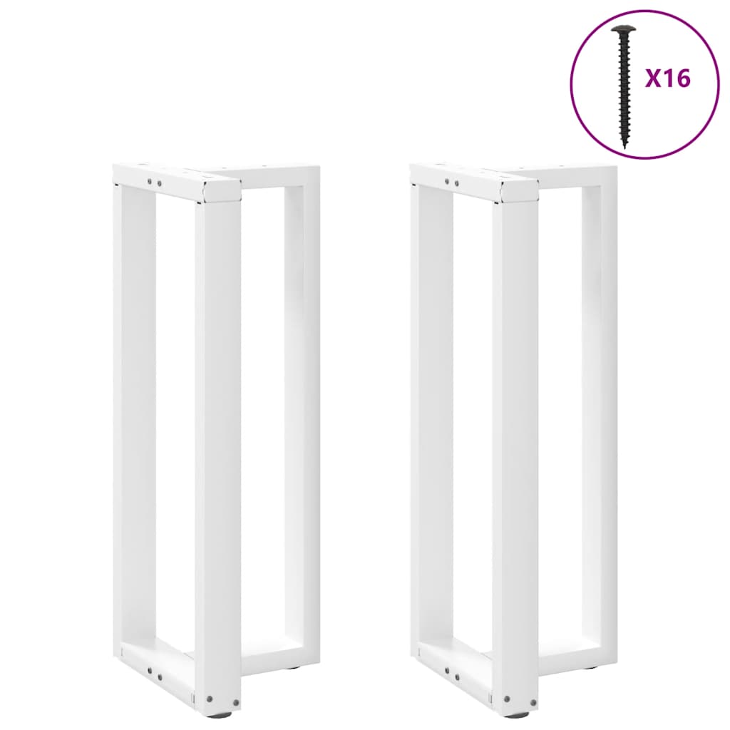 Bartafelpoten 2 st T-vormig 50x35x(100-101) cm staal wit is nu te koop bij PeponiXL, paradijselijk wonen!
