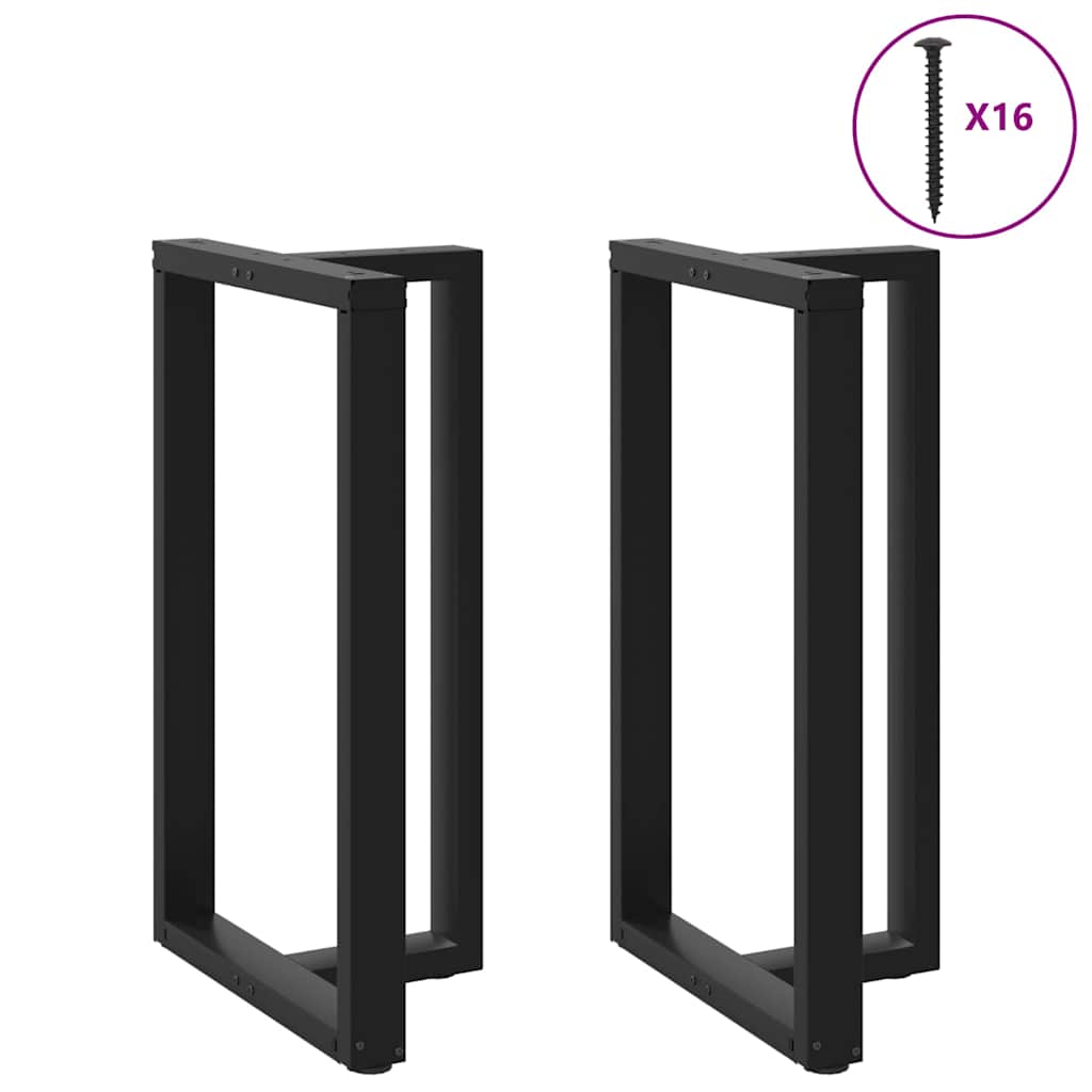 Bartafelpoten 2 st T-vormig 60x35x(100-101) cm staal zwart is nu te koop bij PeponiXL, paradijselijk wonen!