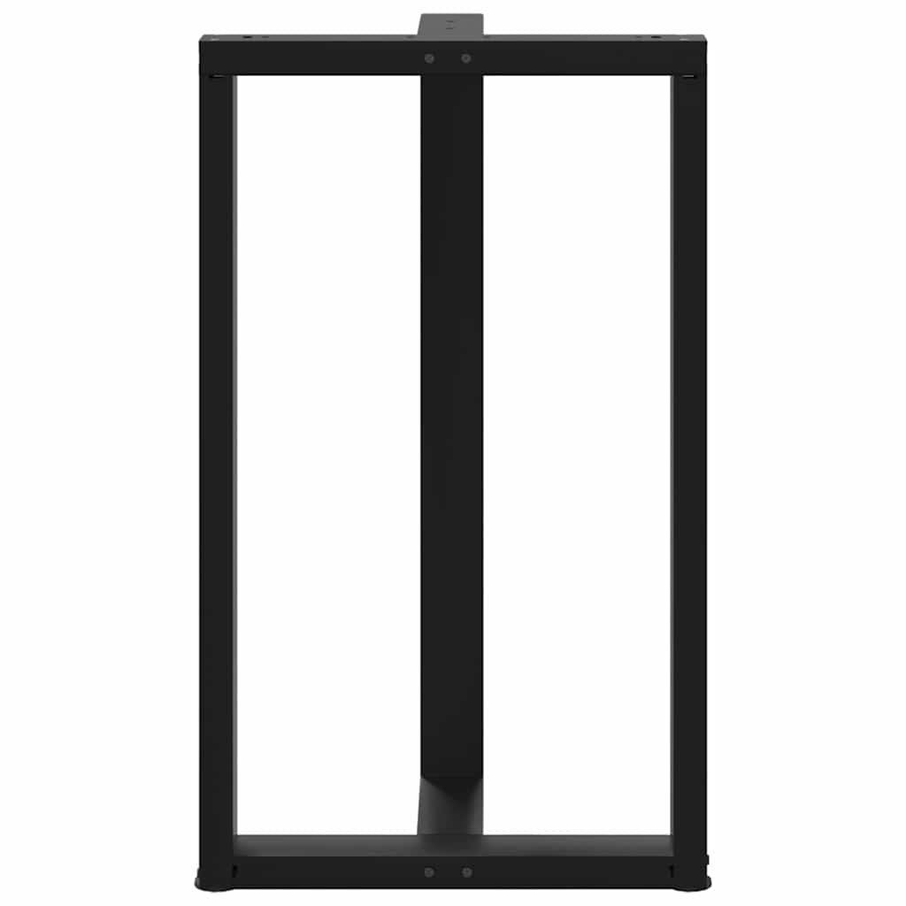 Bartafelpoten 2 st T-vormig 60x35x(100-101) cm staal zwart is nu te koop bij PeponiXL, paradijselijk wonen!