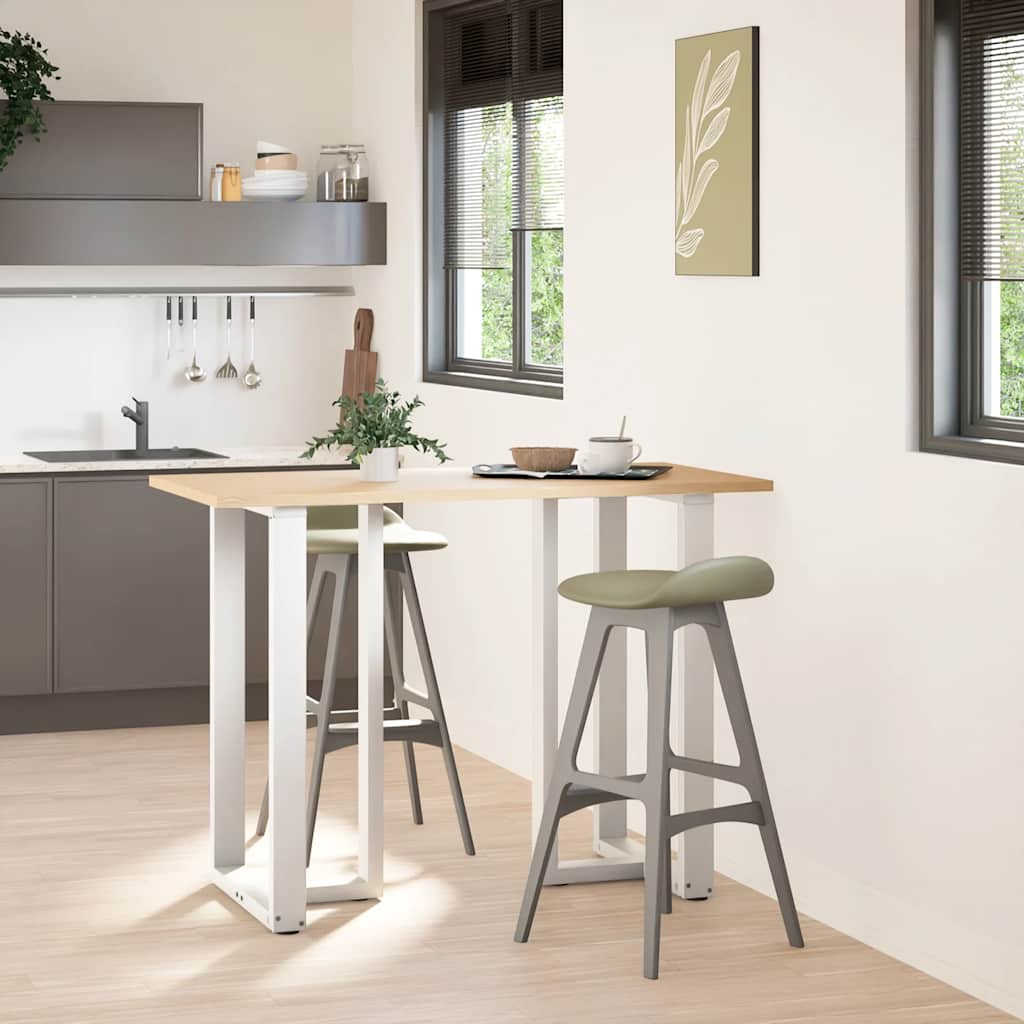Bartafelpoten 2 st T-vormig 60x35x(100-101) cm staal wit is nu te koop bij PeponiXL, paradijselijk wonen!