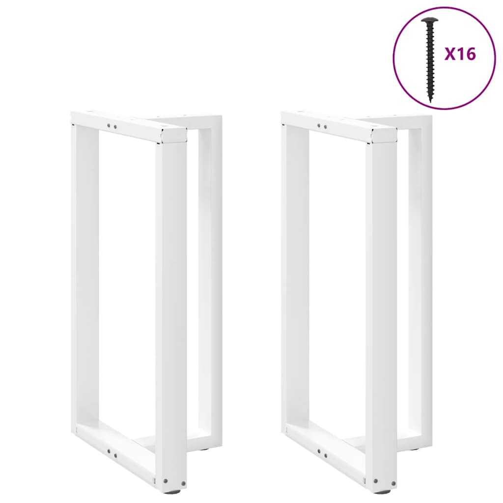 Bartafelpoten 2 st T-vormig 60x35x(100-101) cm staal wit is nu te koop bij PeponiXL, paradijselijk wonen!