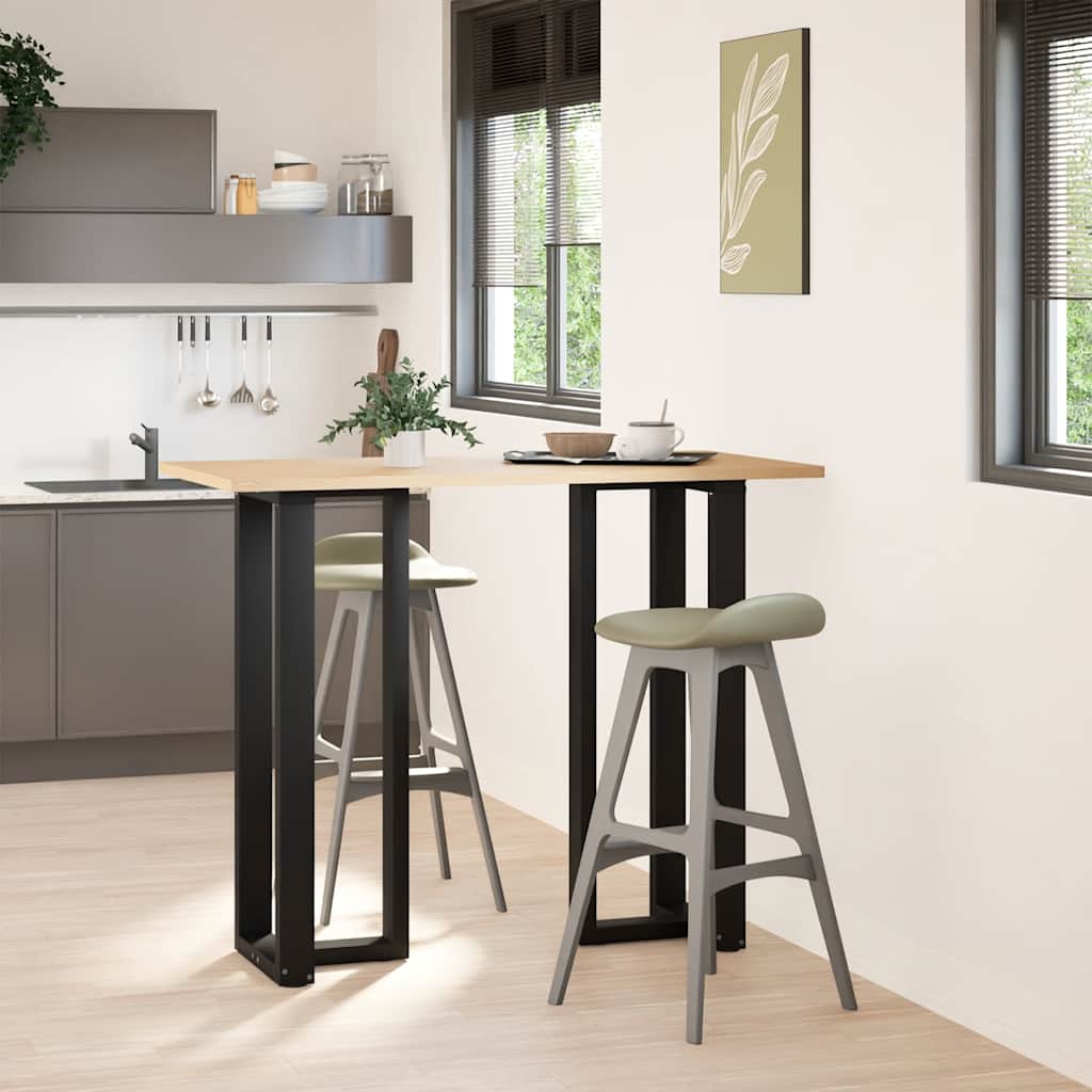 Bartafelpoten 2 st T-vormig 50x35x(110-111) cm staal zwart is nu te koop bij PeponiXL, paradijselijk wonen!