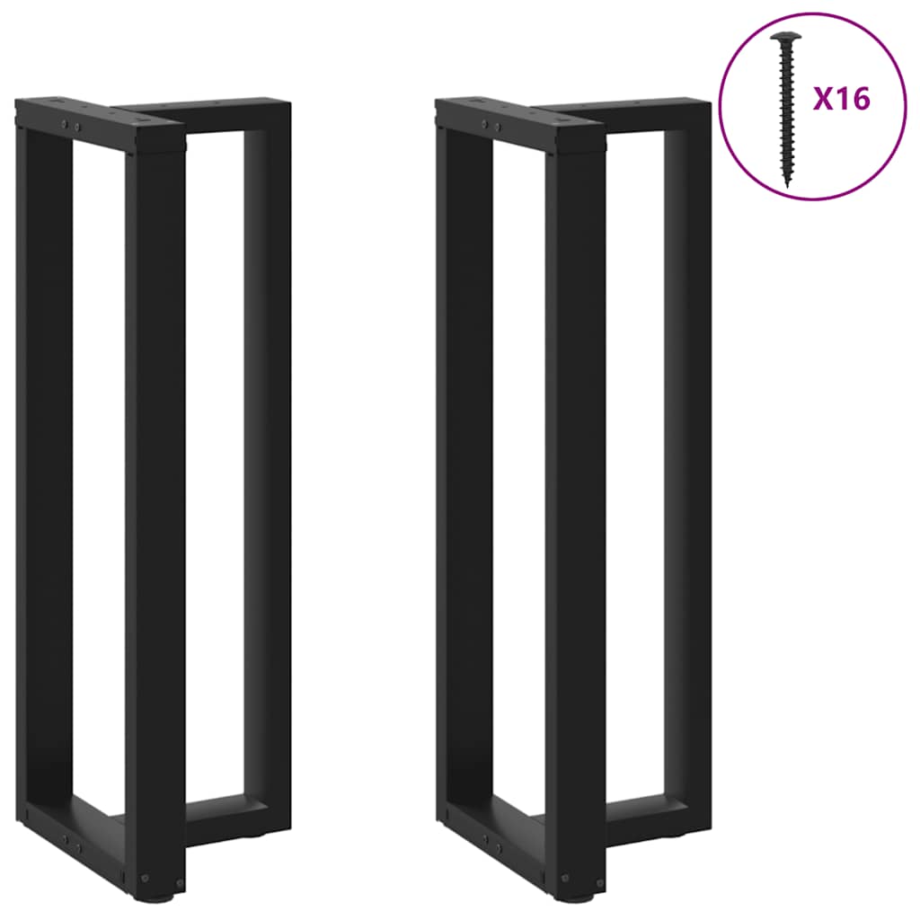 Bartafelpoten 2 st T-vormig 50x35x(110-111) cm staal zwart is nu te koop bij PeponiXL, paradijselijk wonen!