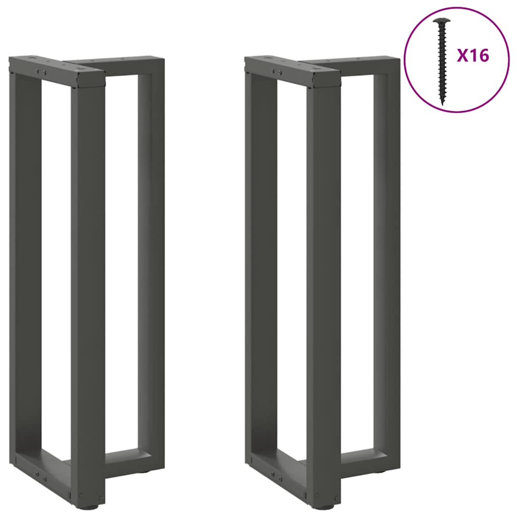 Bartafelpoten 2 st T-vormig 50x35x(110-111) cm staal antraciet is nu te koop bij PeponiXL, paradijselijk wonen!