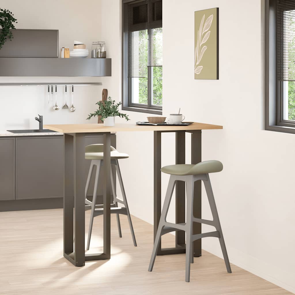 Bartafelpoten 2 st T-vormig 50x35x(110-111) cm staal naturel is nu te koop bij PeponiXL, paradijselijk wonen!