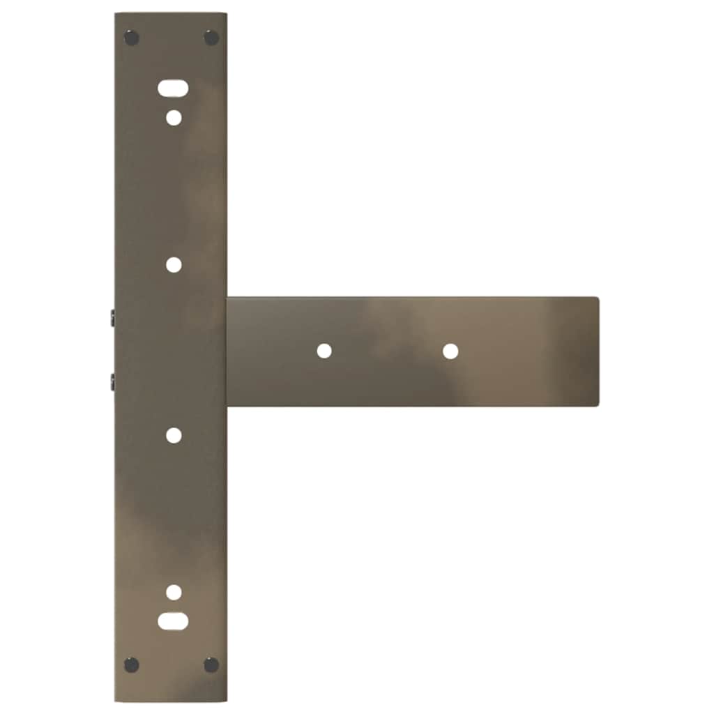 Bartafelpoten 2 st T-vormig 50x35x(110-111) cm staal naturel is nu te koop bij PeponiXL, paradijselijk wonen!
