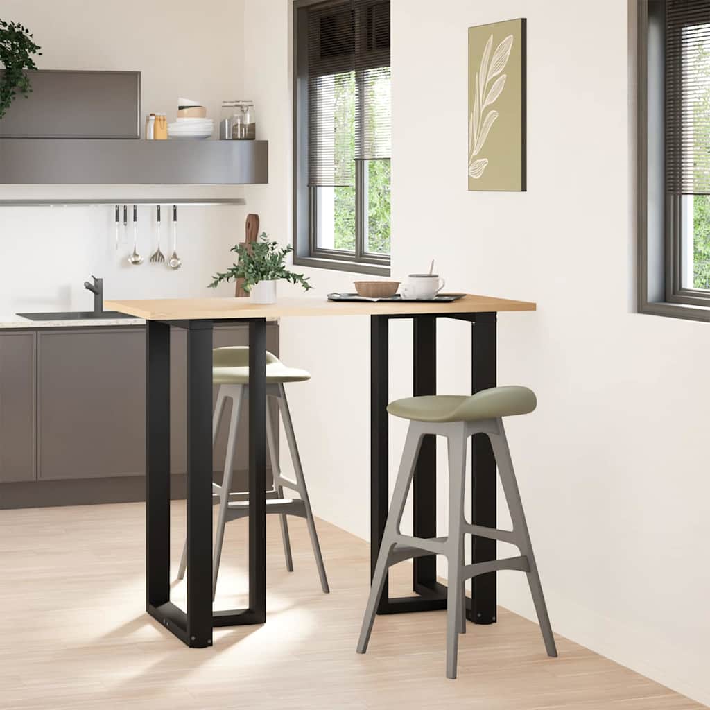 Bartafelpoten 2 st T-vormig 60x35x(110-111) cm staal zwart is nu te koop bij PeponiXL, paradijselijk wonen!