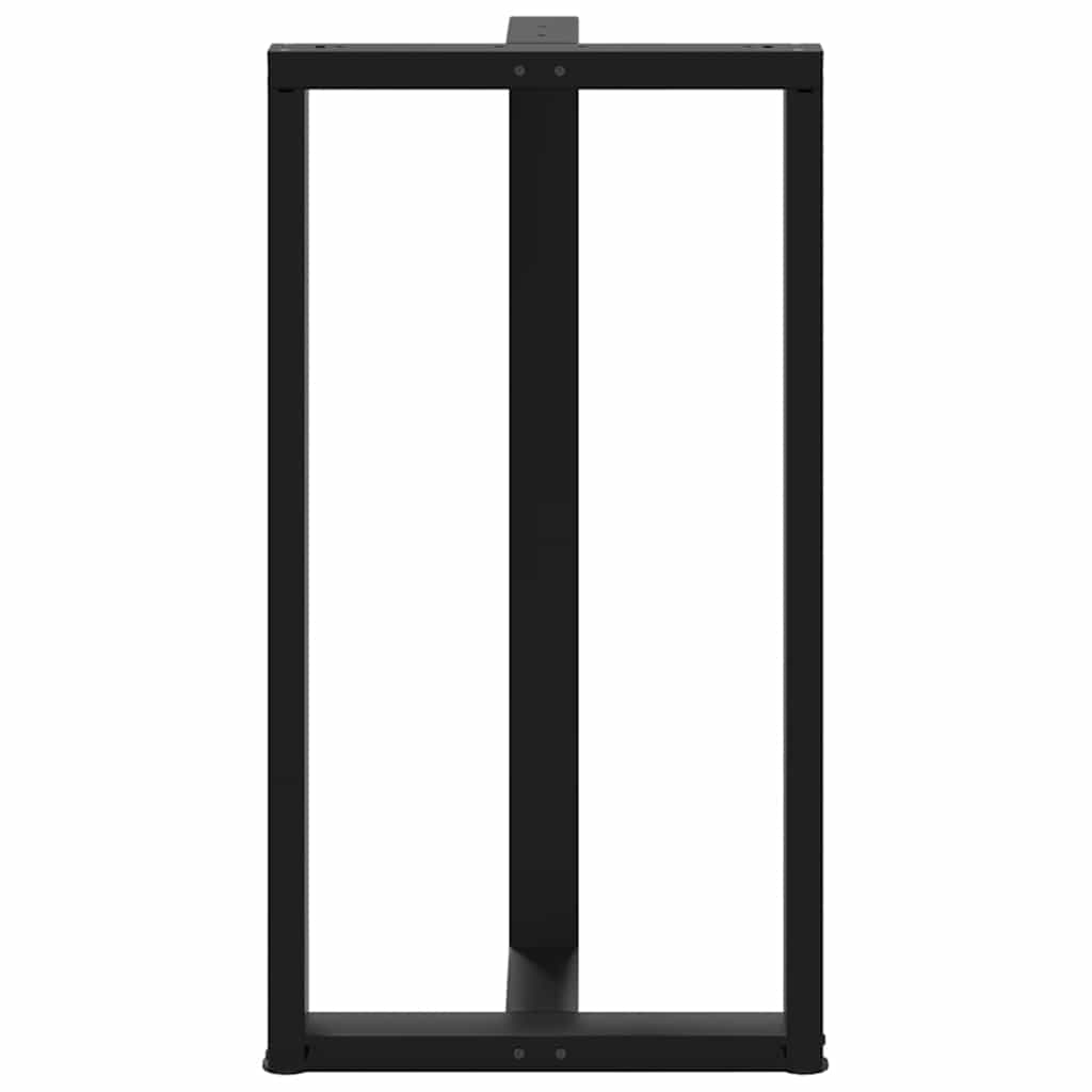 Bartafelpoten 2 st T-vormig 60x35x(110-111) cm staal zwart is nu te koop bij PeponiXL, paradijselijk wonen!