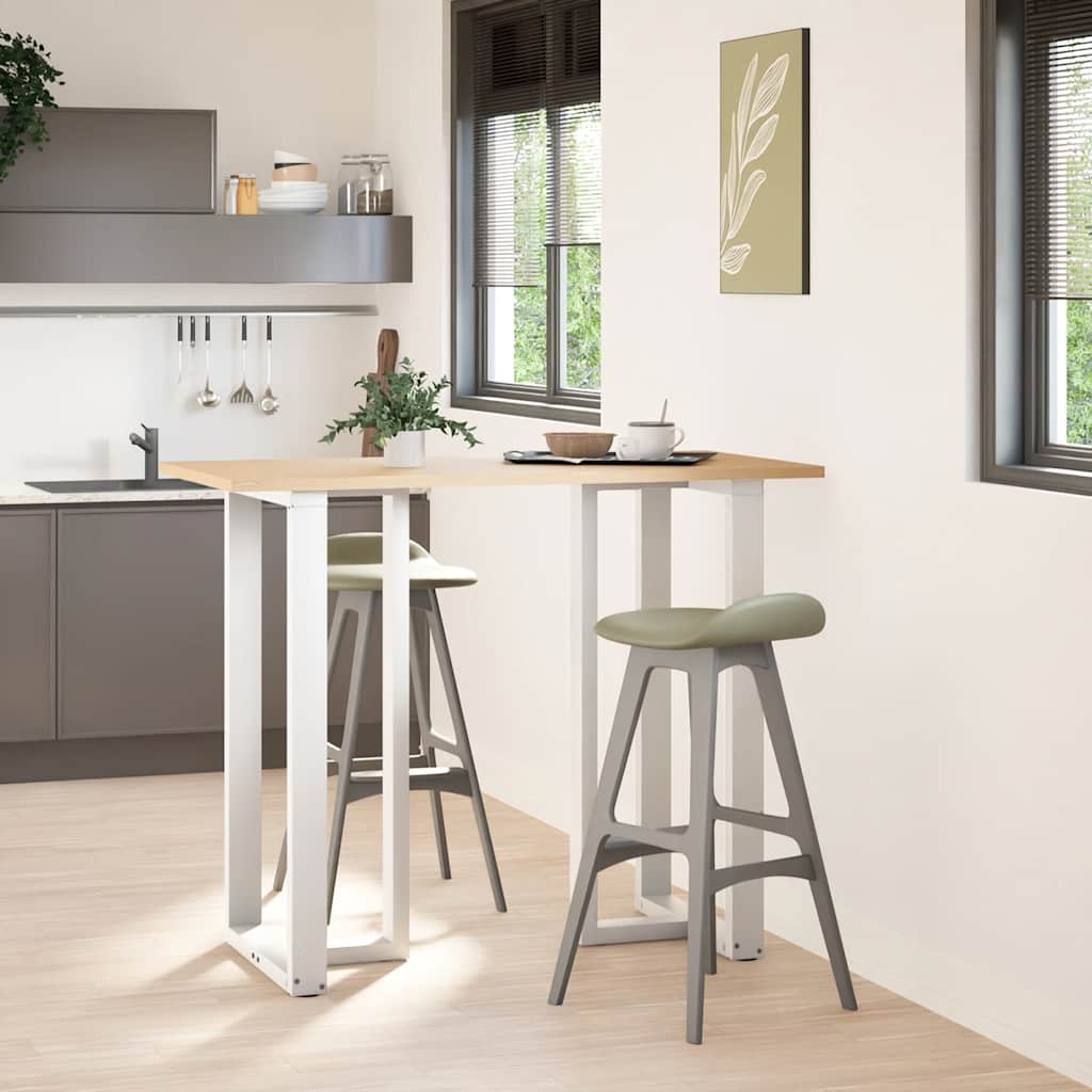 Bartafelpoten 2 st T-vormig 60x35x(110-111) cm staal wit is nu te koop bij PeponiXL, paradijselijk wonen!