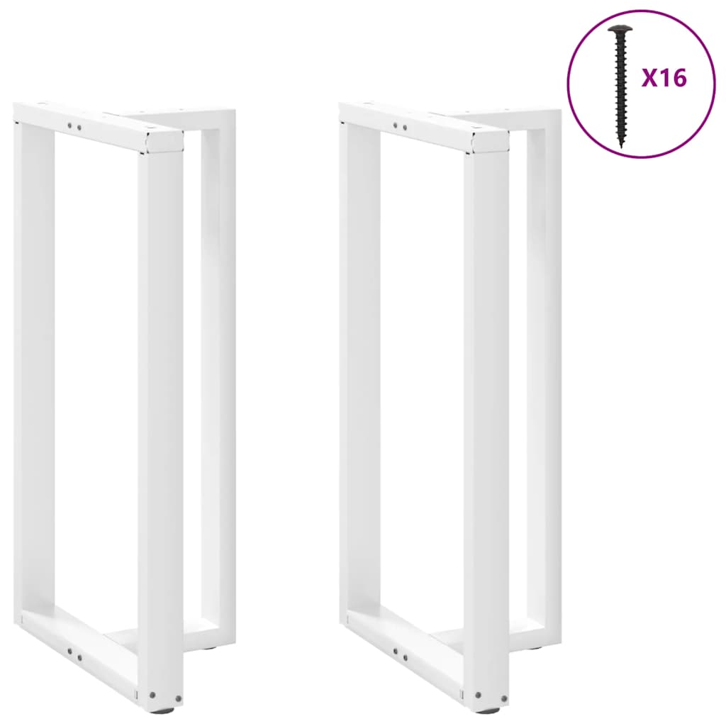 Bartafelpoten 2 st T-vormig 60x35x(110-111) cm staal wit is nu te koop bij PeponiXL, paradijselijk wonen!