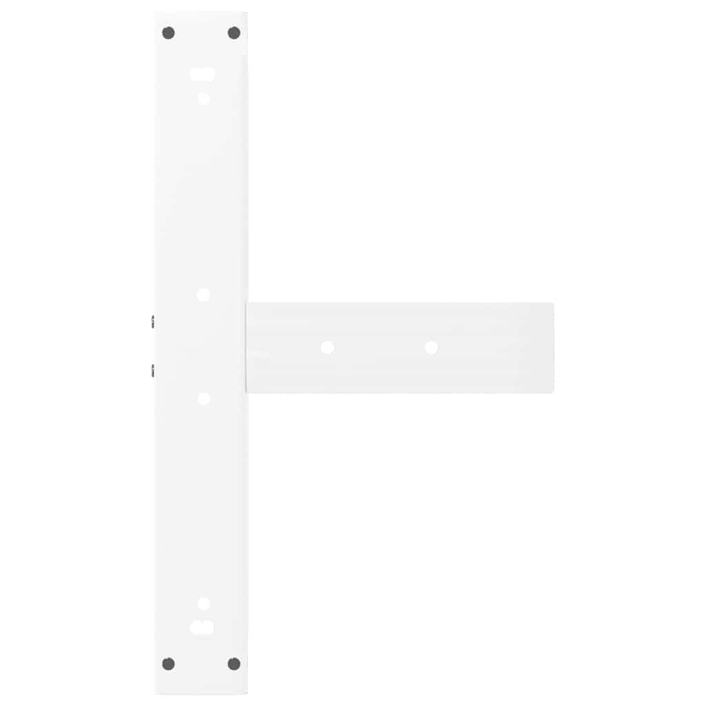 Bartafelpoten 2 st T-vormig 60x35x(110-111) cm staal wit is nu te koop bij PeponiXL, paradijselijk wonen!