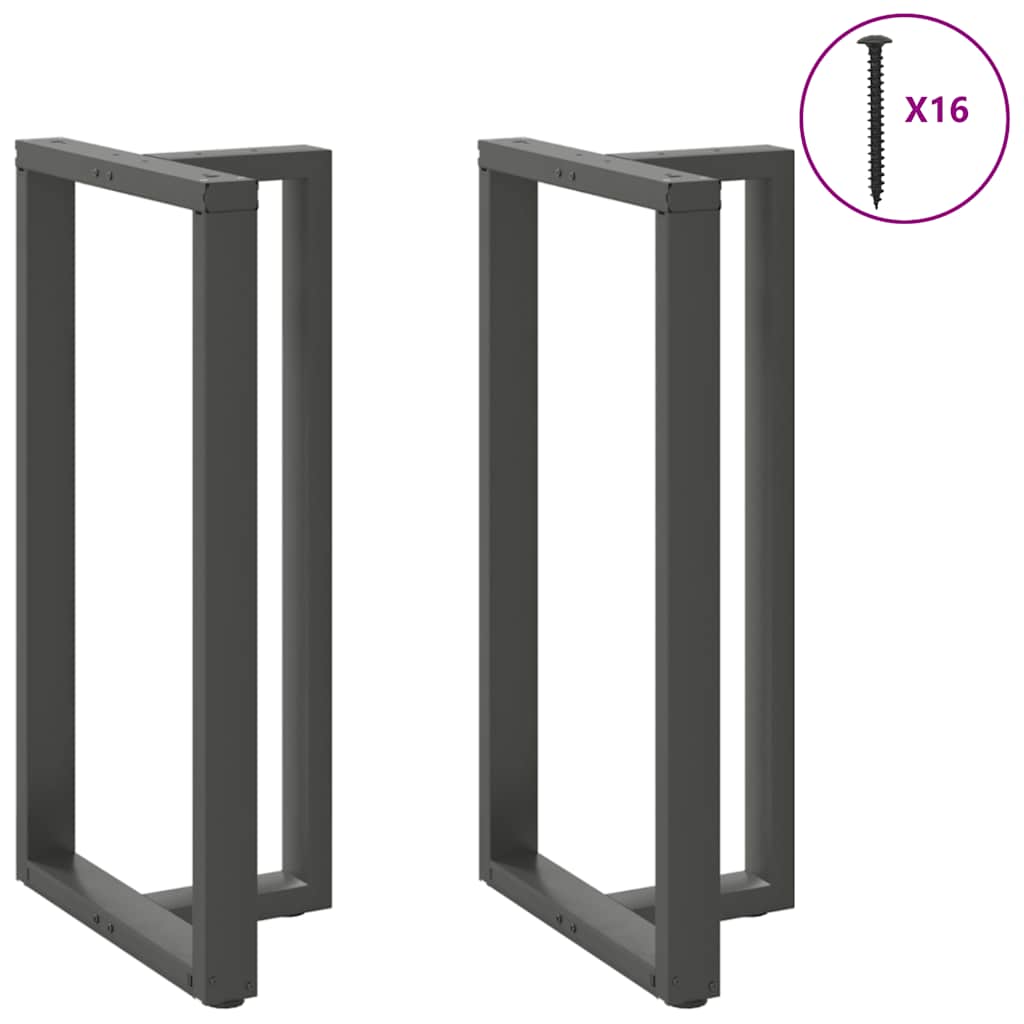 Bartafelpoten 2 st T-vormig 60x35x(110-111) cm staal antraciet is nu te koop bij PeponiXL, paradijselijk wonen!