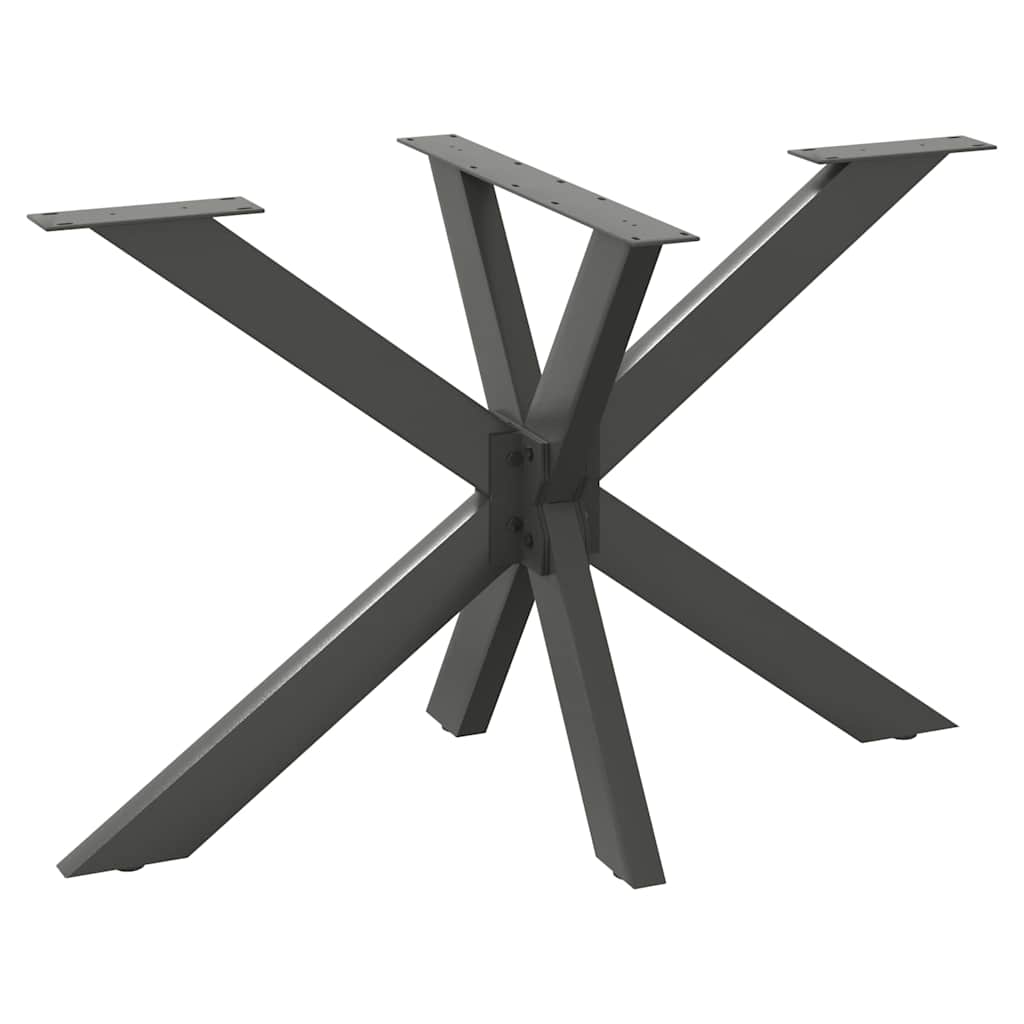 Eettafelpoot spider vorm 120x68x(72-73) cm staal antraciet is nu te koop bij PeponiXL, paradijselijk wonen!
