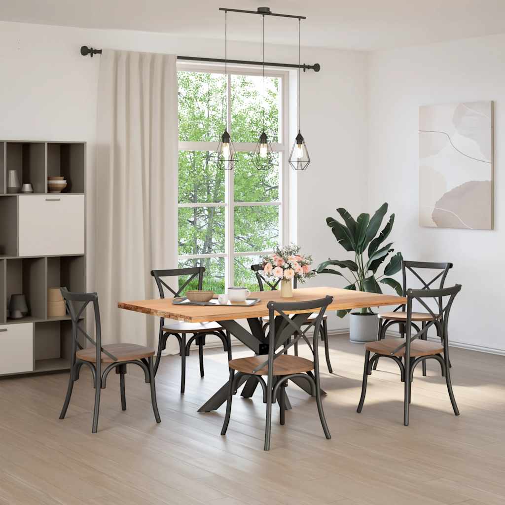 Eettafelpoot spider vorm 120x68x(72-73) cm staal antraciet is nu te koop bij PeponiXL, paradijselijk wonen!