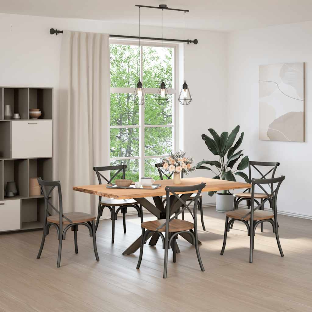 Eettafelpoot spider vorm 120x68x(72-73) cm staal naturel is nu te koop bij PeponiXL, paradijselijk wonen!