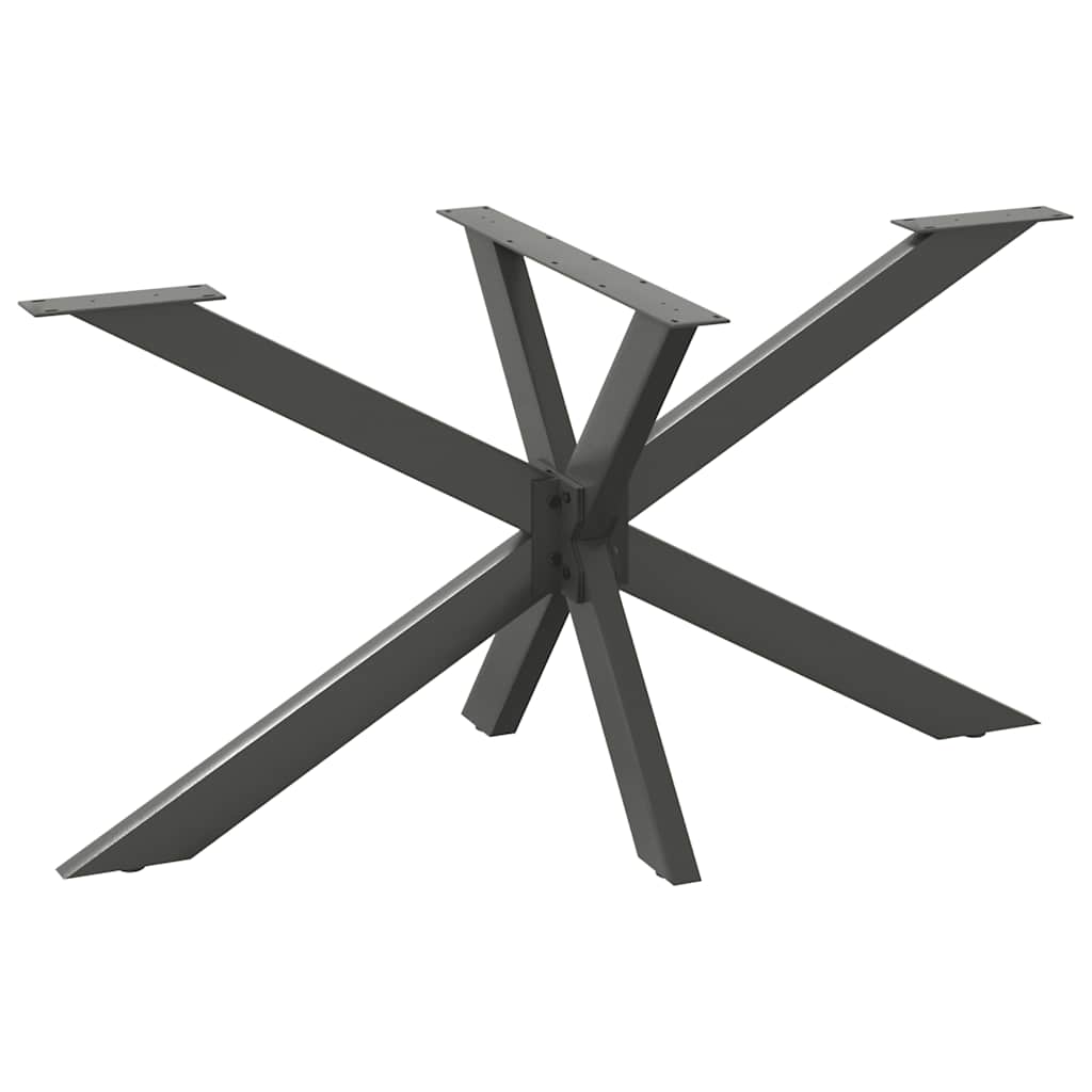 Eettafelpoot spider vorm 150x78x(72-73) cm staal antraciet is nu te koop bij PeponiXL, paradijselijk wonen!