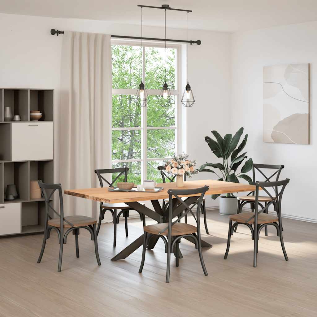 Eettafelpoot spider vorm 150x78x(72-73) cm staal naturel is nu te koop bij PeponiXL, paradijselijk wonen!
