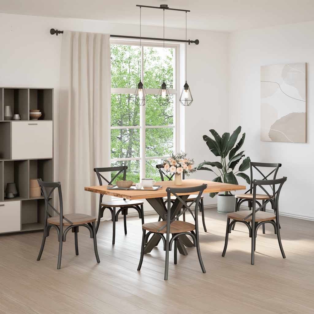 Eettafelpoot spider vorm 85x85x(72-73) cm staal naturel is nu te koop bij PeponiXL, paradijselijk wonen!