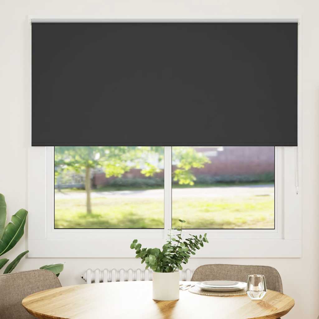 Rolgordijn verduisterend 160x130 cm stofbreedte 156,6 cm zwart is nu te koop bij PeponiXL, paradijselijk wonen!