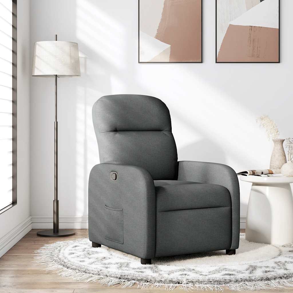 Fauteuil verstelbaar stof donkergrijs is nu te koop bij PeponiXL, paradijselijk wonen!