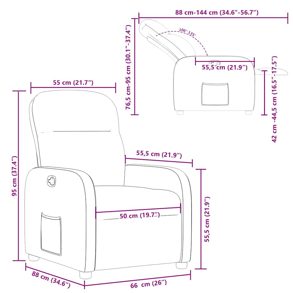 Fauteuil verstelbaar stof zwart is nu te koop bij PeponiXL, paradijselijk wonen!
