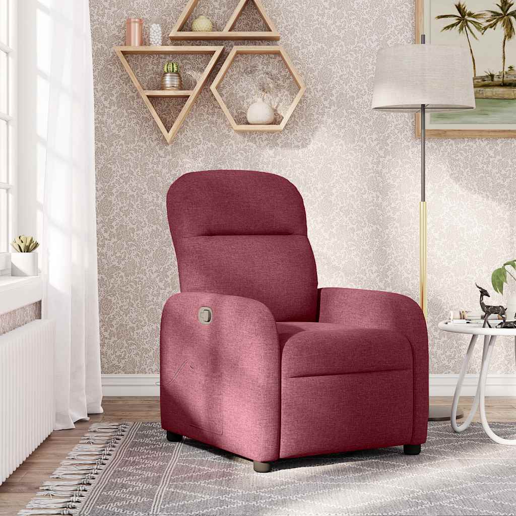 Fauteuil verstelbaar stof wijnrood is nu te koop bij PeponiXL, paradijselijk wonen!