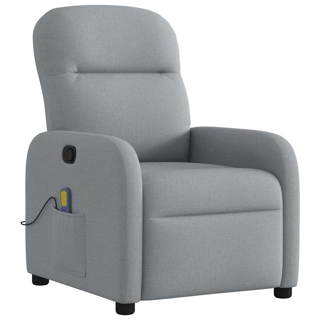 Massagestoel verstelbaar stof lichtgrijs is nu te koop bij PeponiXL, paradijselijk wonen!