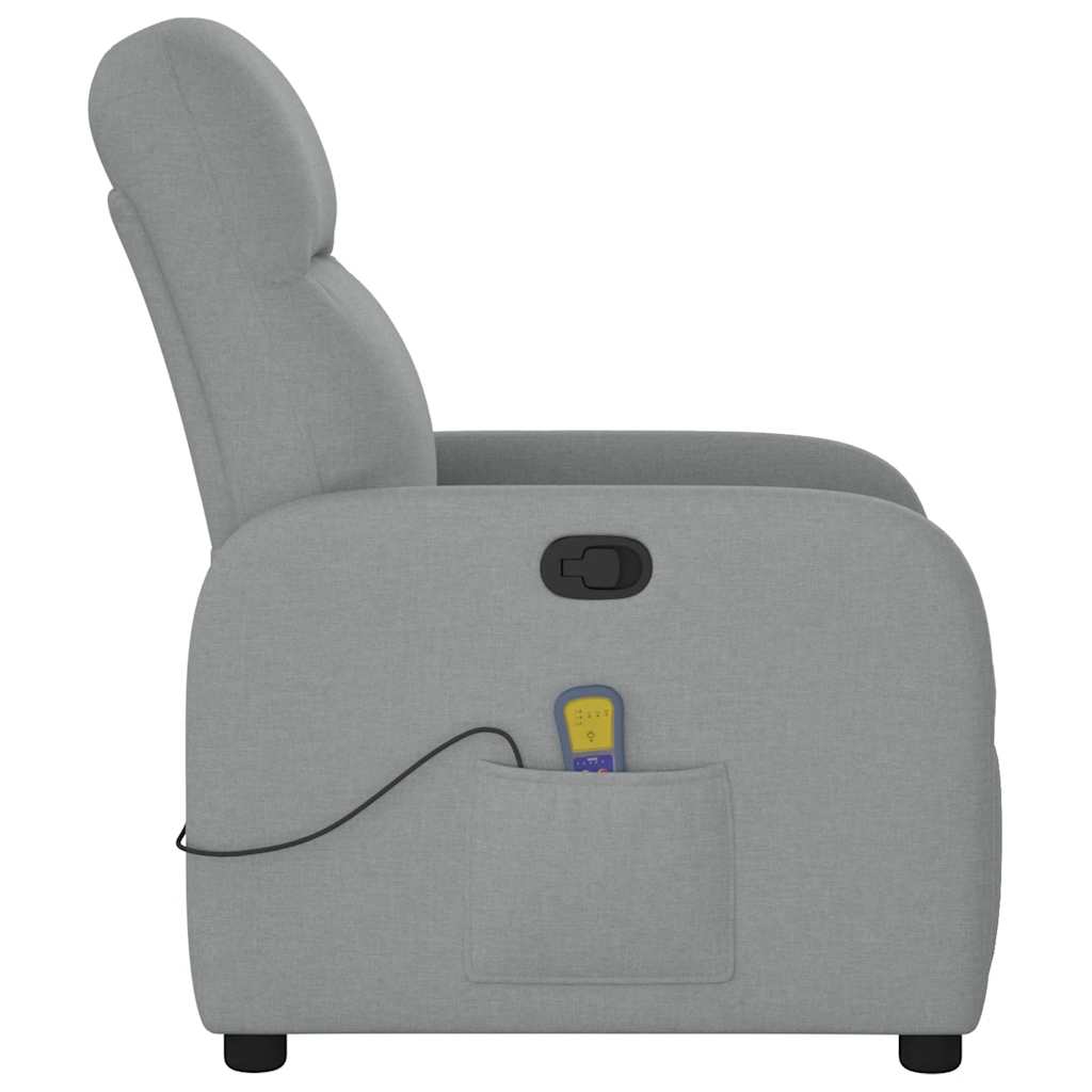 Massagestoel verstelbaar stof lichtgrijs is nu te koop bij PeponiXL, paradijselijk wonen!
