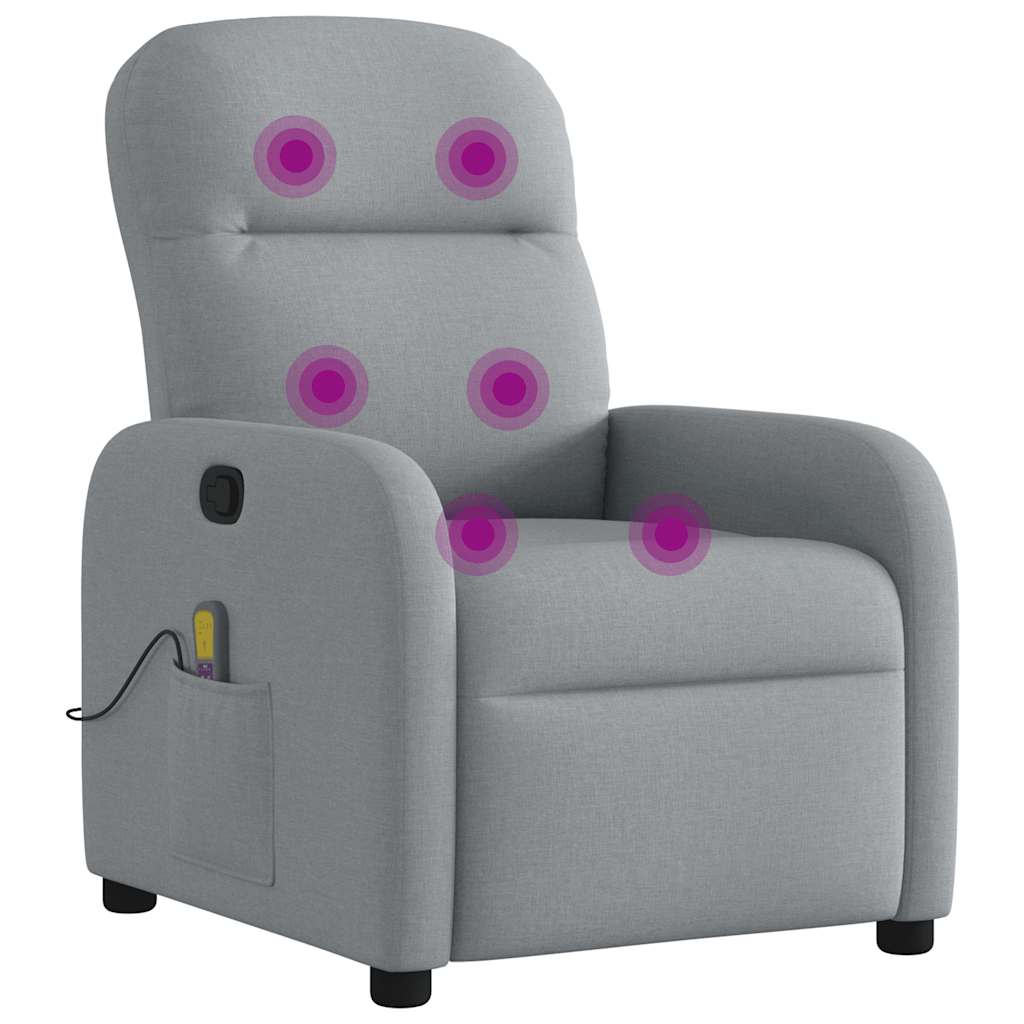 Massagestoel verstelbaar stof lichtgrijs is nu te koop bij PeponiXL, paradijselijk wonen!