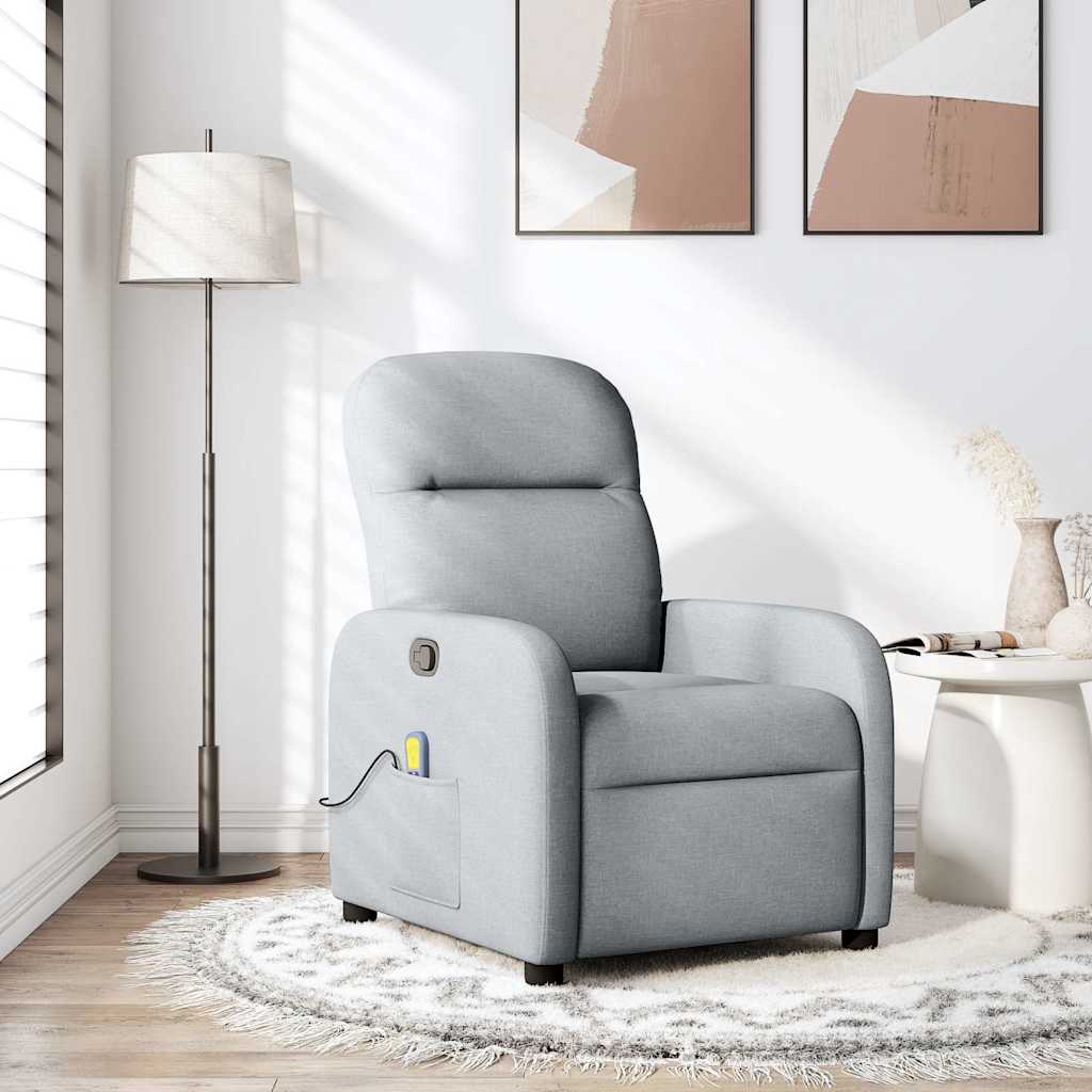 Massagestoel verstelbaar stof lichtgrijs is nu te koop bij PeponiXL, paradijselijk wonen!