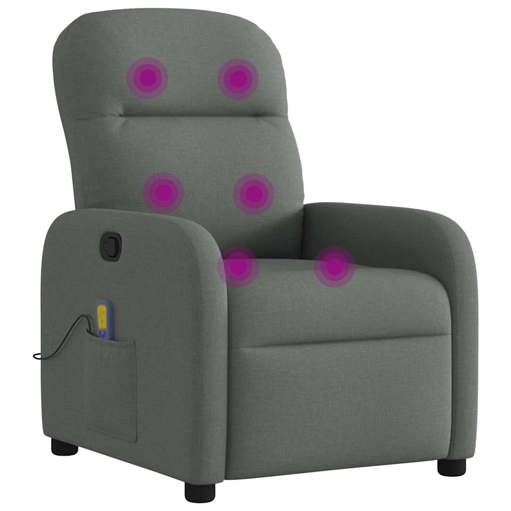 Massagestoel Donkergrijze Stof is nu te koop bij PeponiXL, paradijselijk wonen!