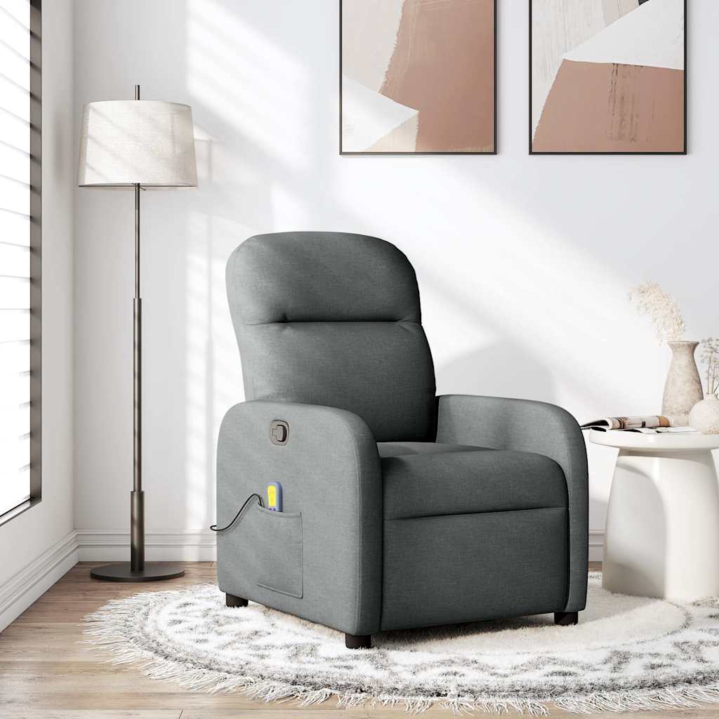 Massagestoel Donkergrijze Stof is nu te koop bij PeponiXL, paradijselijk wonen!