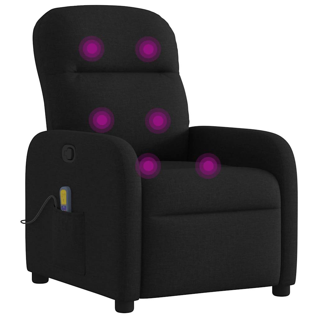 Massagestoel verstelbaar stof zwart is nu te koop bij PeponiXL, paradijselijk wonen!