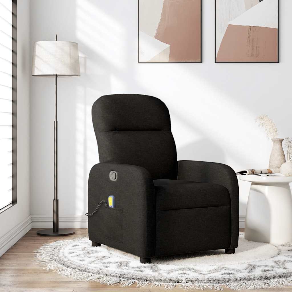 Massagestoel verstelbaar stof zwart is nu te koop bij PeponiXL, paradijselijk wonen!