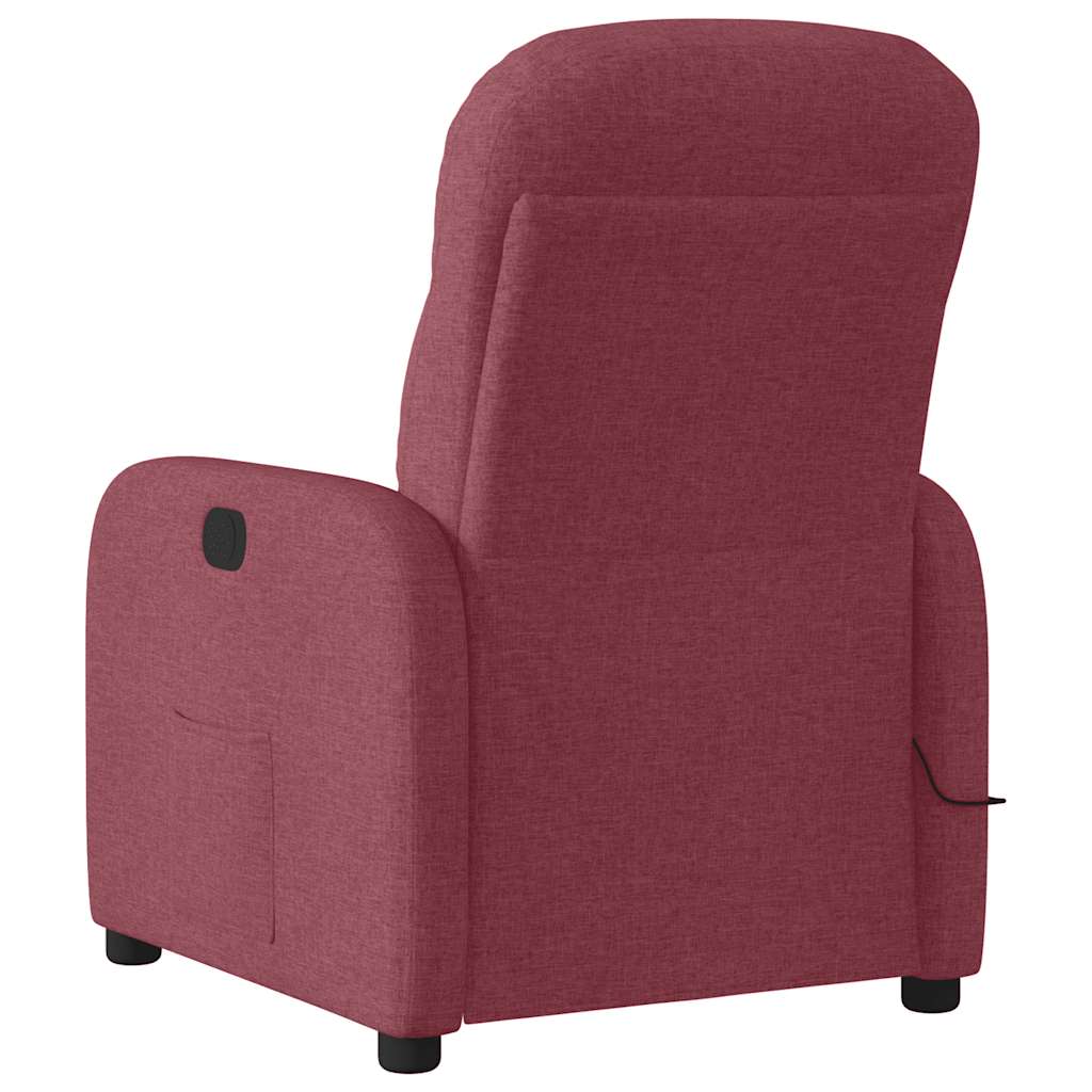 Massagestoel verstelbaar stof wijnrood is nu te koop bij PeponiXL, paradijselijk wonen!