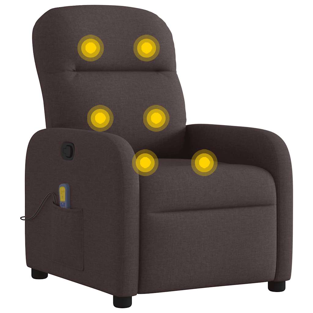 Massagestoel verstelbaar stof donkerbruin is nu te koop bij PeponiXL, paradijselijk wonen!